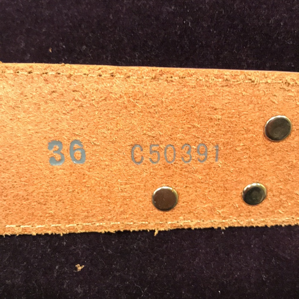 Tony Lama 36/W  leather  used belt - Picture 5 of 12